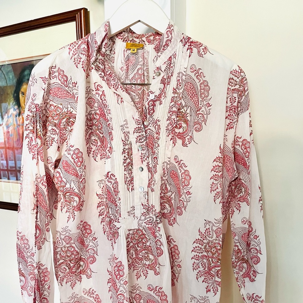 Roberta Roller Rabbit Red/White Printed Tunic